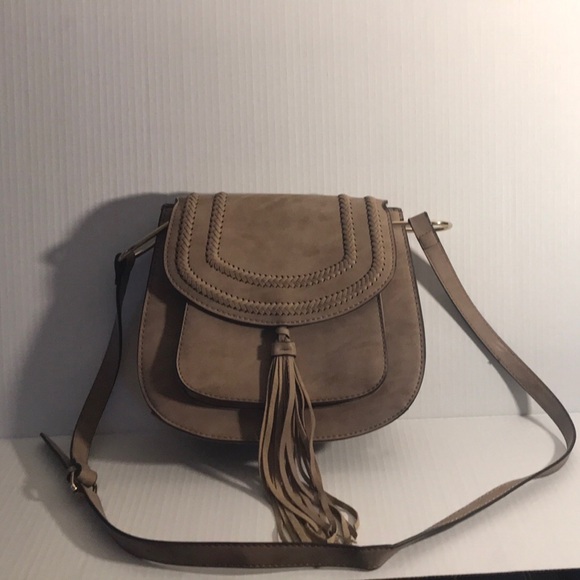Handbags - Western  Crossbody Bag with Suede Material